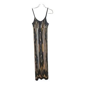 Saint Tropez West Maxi Dress Size 12 Sleeveless Empire Waist Abstract Stretch